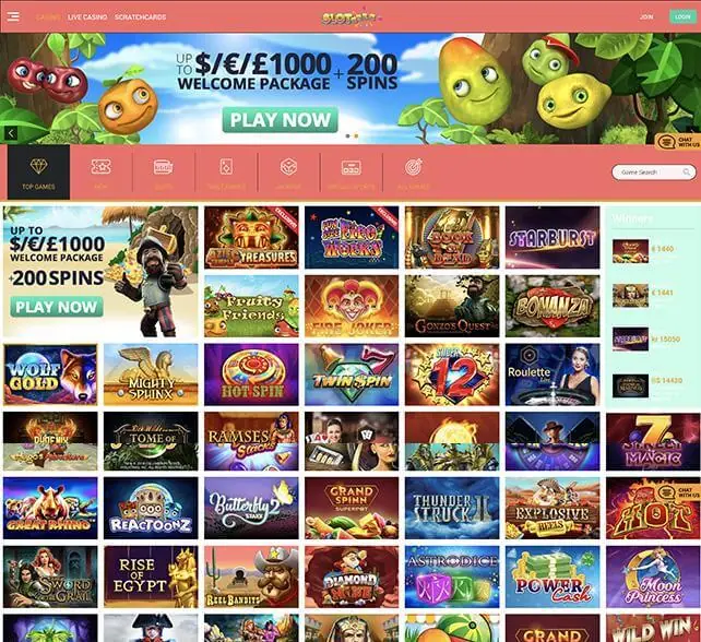 Slotanza-Homepage-Screenshot-NewCasinos-EN Slotanza Homepage