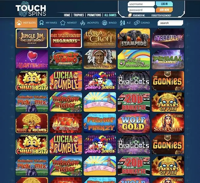 TouchSpins-Games-Screenshot-NewCasinos-EN TouchSpins Games