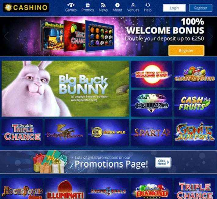 Cashino Casino Webpage