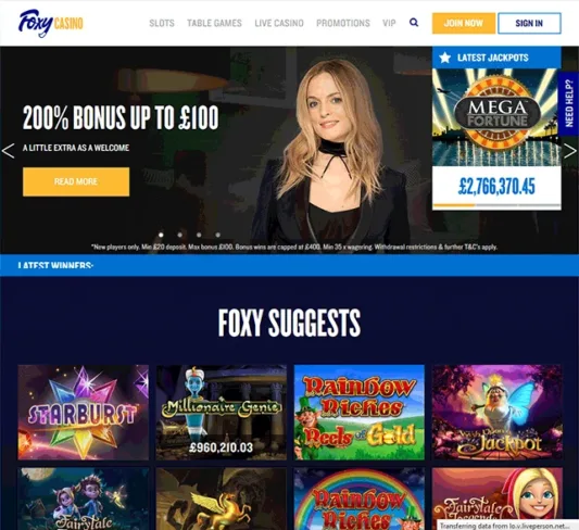 Foxy Homepage