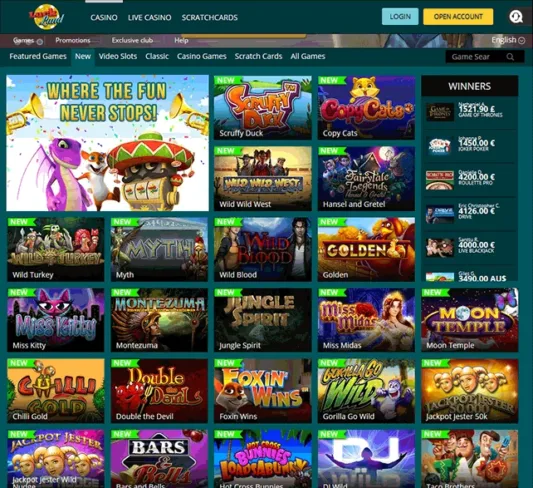 Luck Land Casino Games Selection