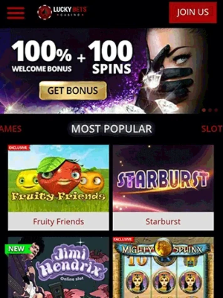 Lucky Bets Casino on Mobile