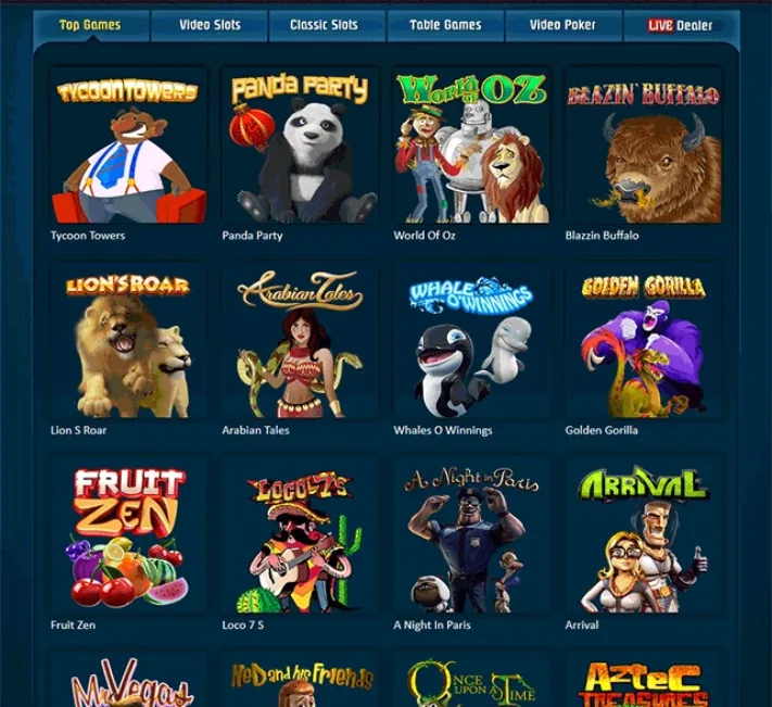 Riviera Play Casino Games Selection