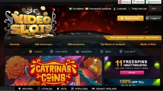 Videoslots Casino hemsida