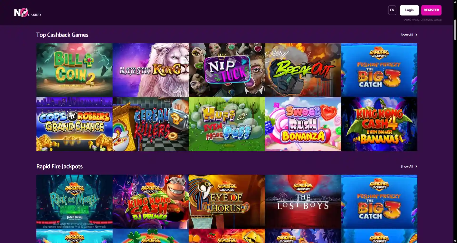 nobonuscasino games