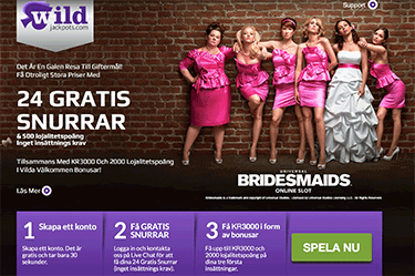 Wild Jackpots kampanj med Bridesmaids