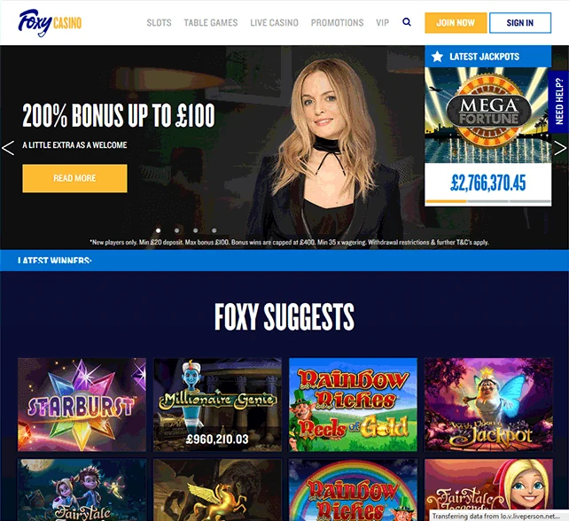 Foxy Homepage