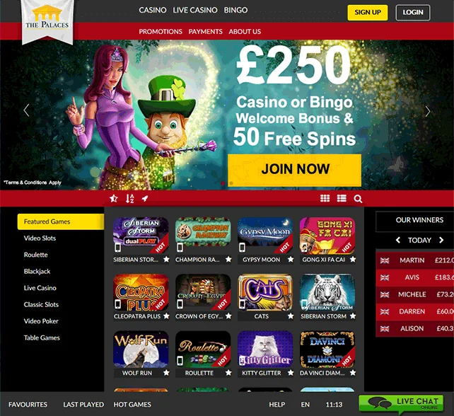 The Palaces Homepage Casino