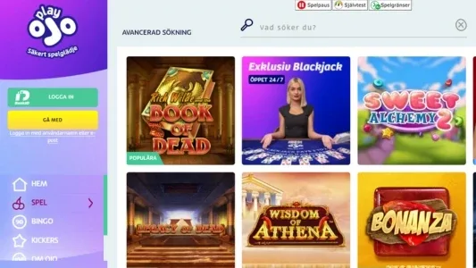 PlayOJO Casino spel