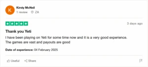 Yeti user review kirsty