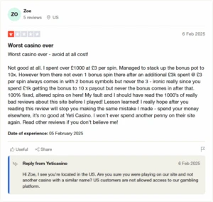 Yeti user review zoe