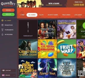 Guns Bet Casino Games