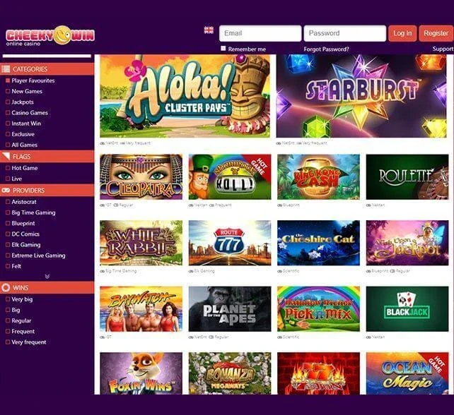 Cheeky WIn Casino Games