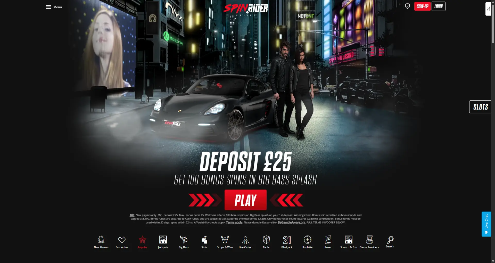 spin rider homepage
