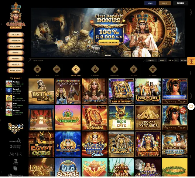 Cleopatra casino hp