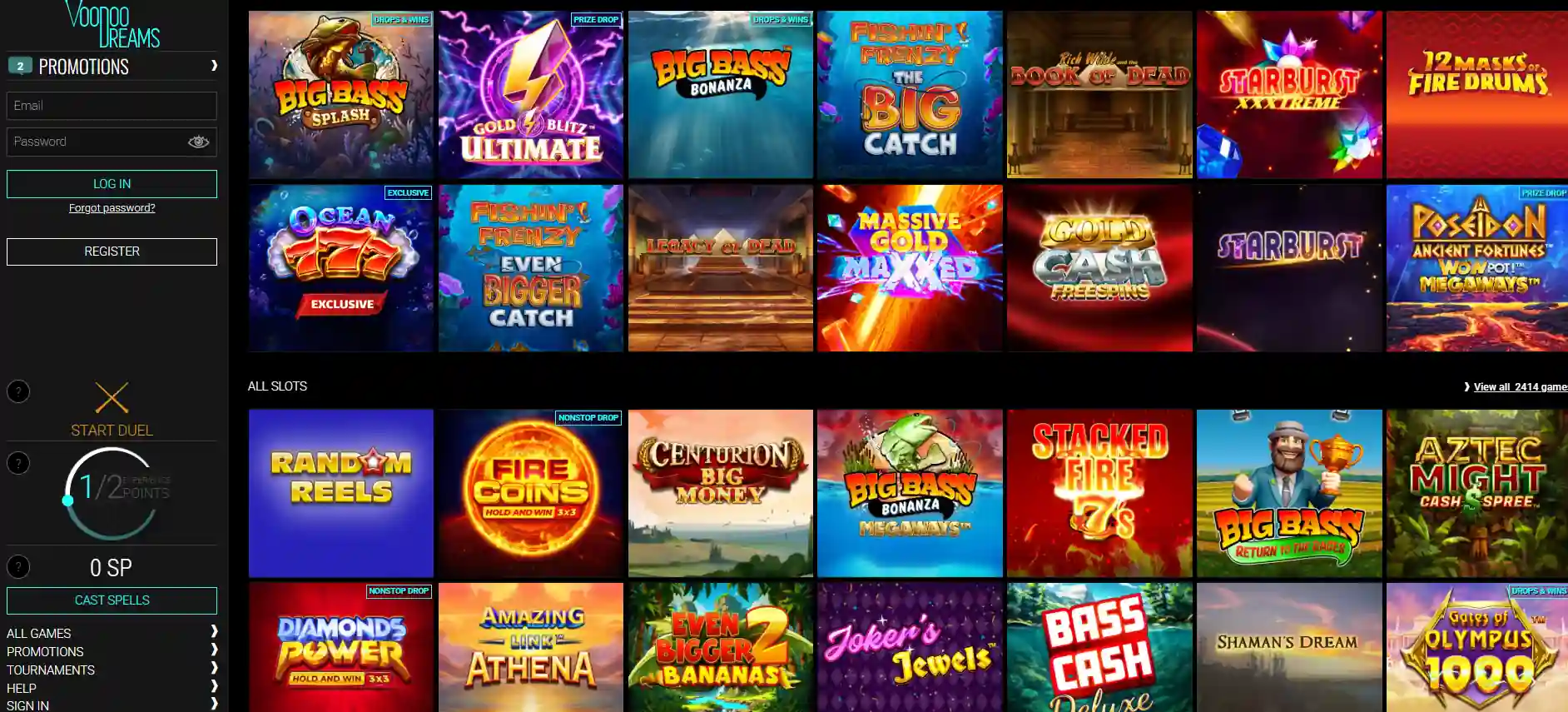 voodoo dreams games