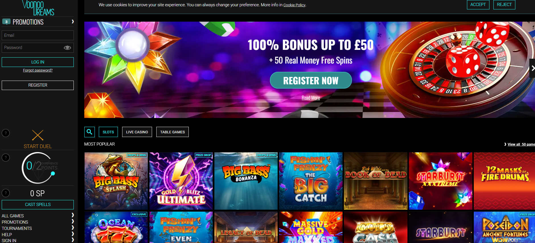 voodoo dreams homepage