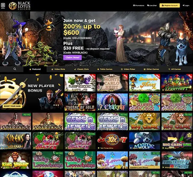BlackLotusCasino Homepage