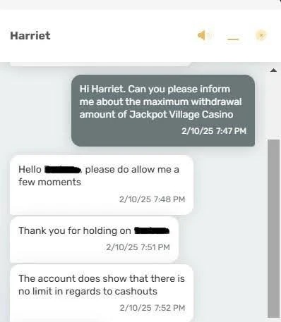 Customer Support at Jackpot Village