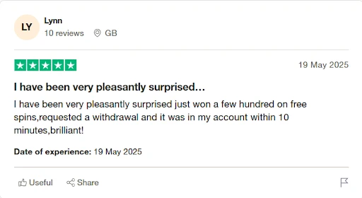 888 casino trustpilot review by user Lynn