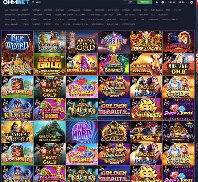 Ohmbet casino games