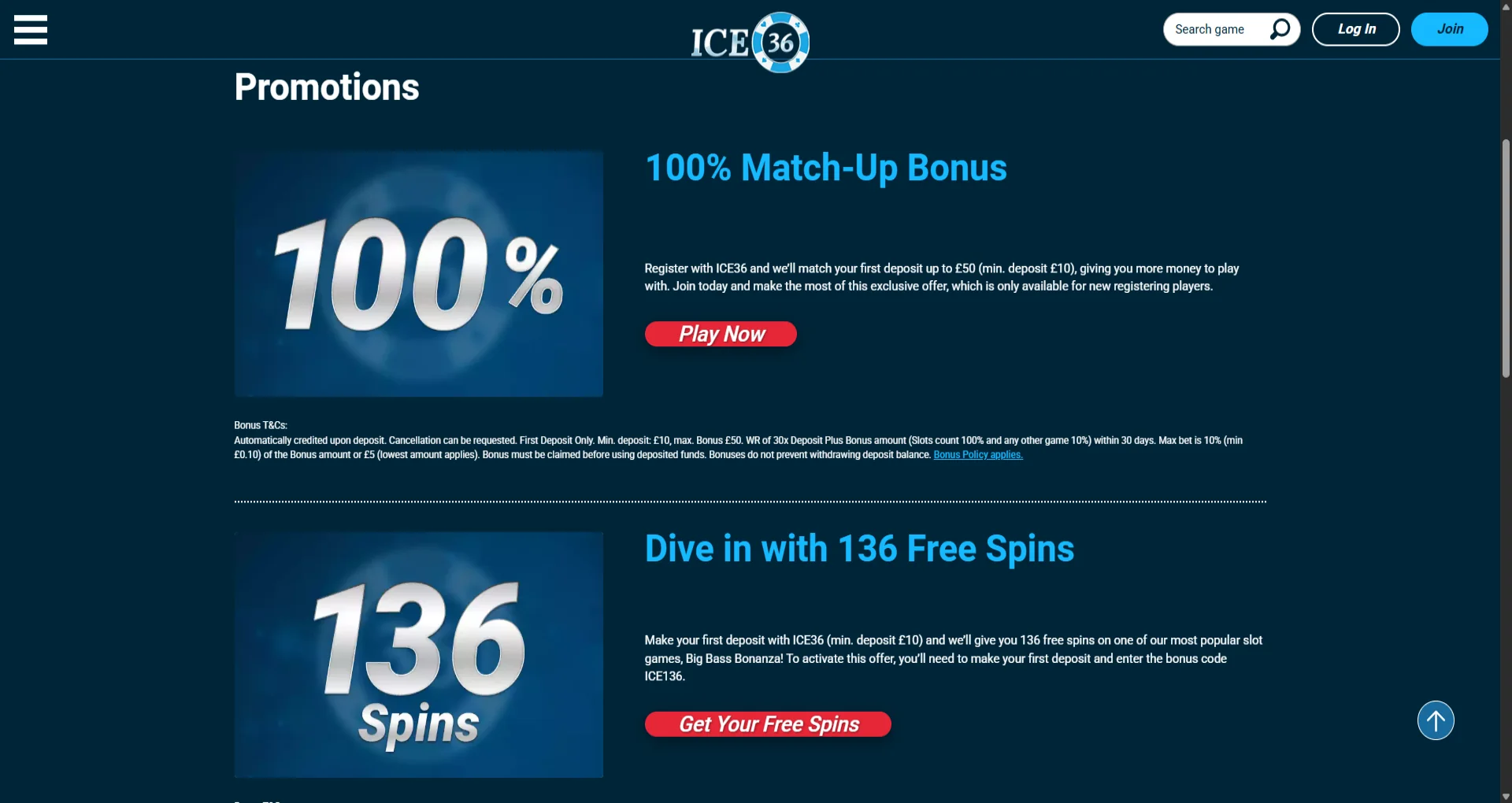ice36 promotions