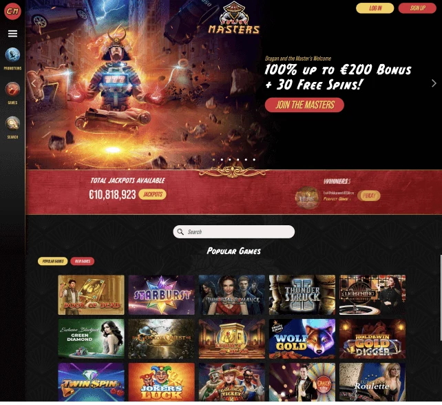 Casinomasters Homepage