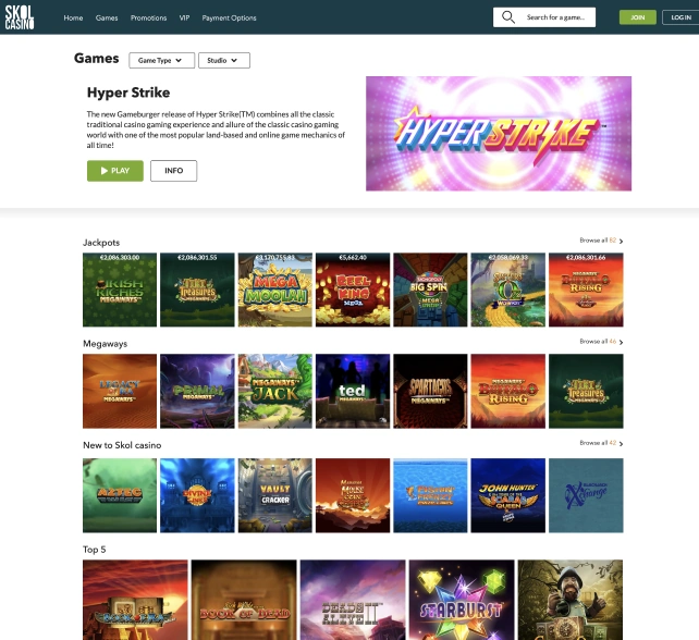 SkolCasino Games