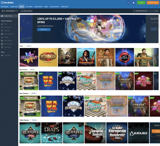 nordicbet games