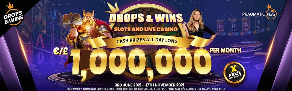 Drops and wins banner