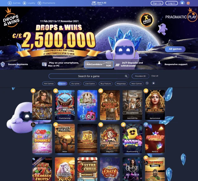 Betitall homepage