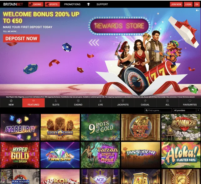 Britainbet homepage