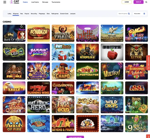 Cat Casino Games