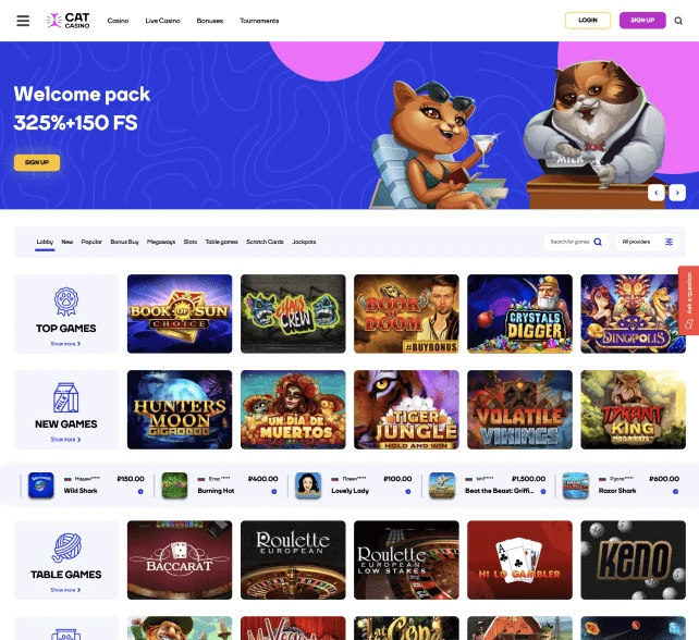 CatCasino Homepage