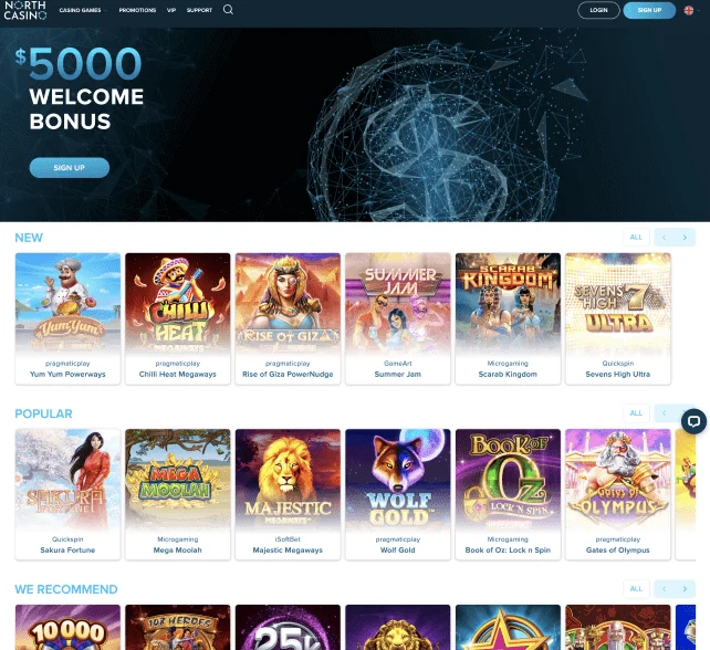 North Casino Homepage
