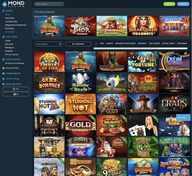 Mond Casino Games