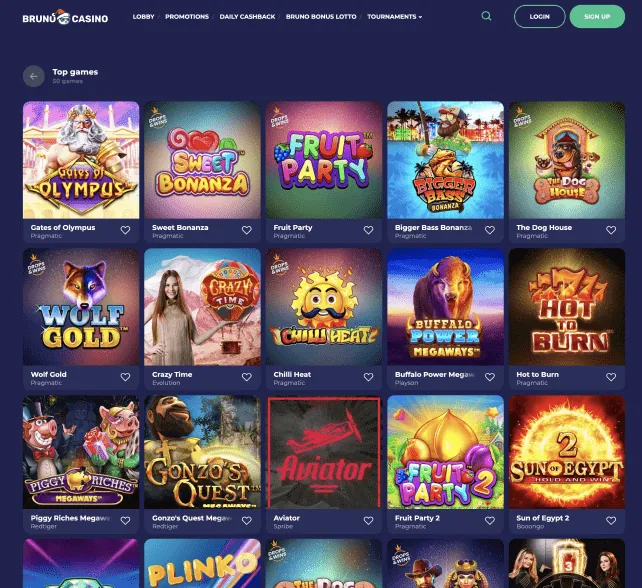 Bruno Casino Games