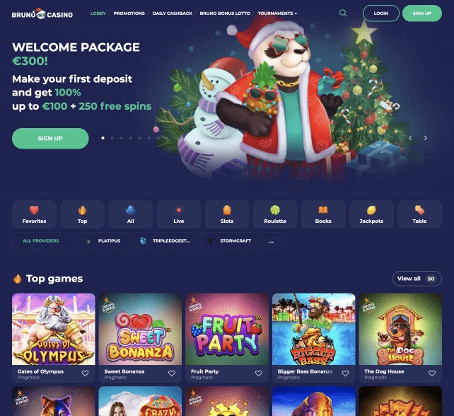 BrunoCasino Homepage