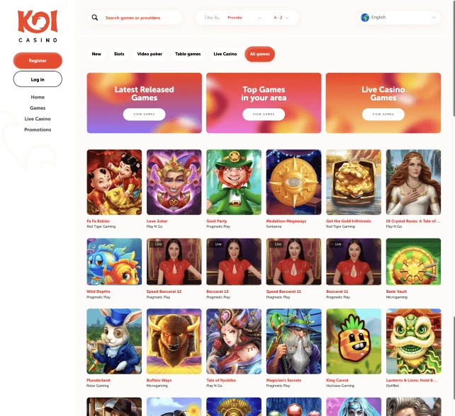 KoiCasino Games
