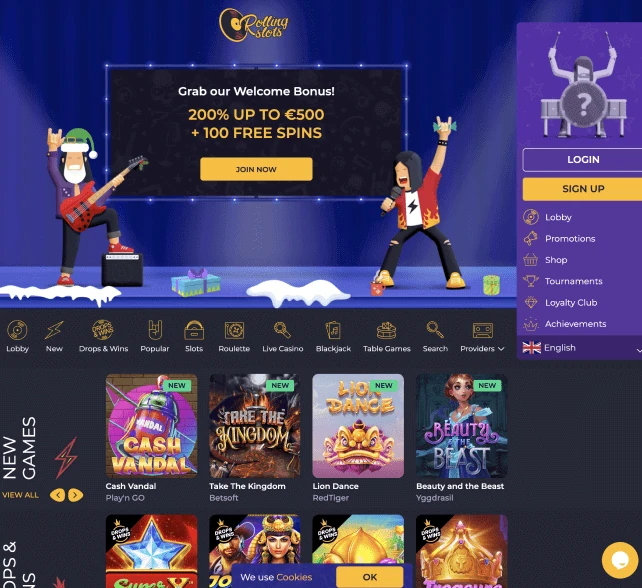rollingslots Homepage