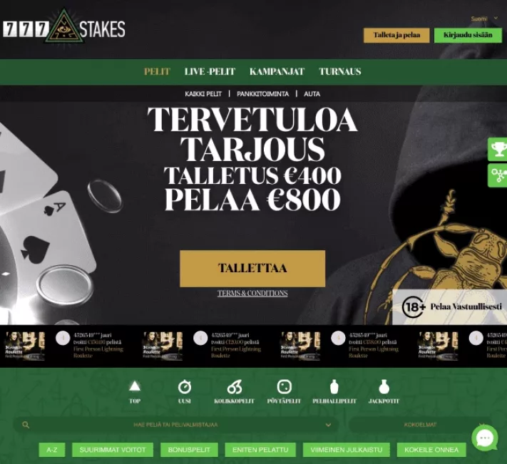 777 Stakes Casinon etusivu