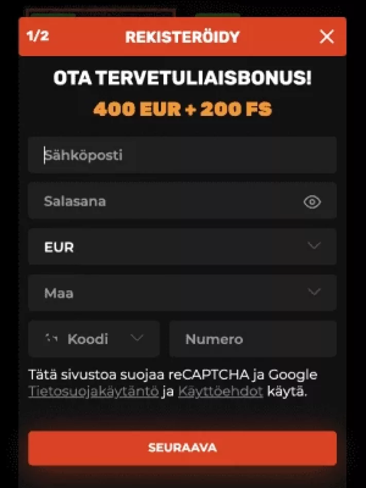 N1Casinolle rekisteröityminen mobiilisti