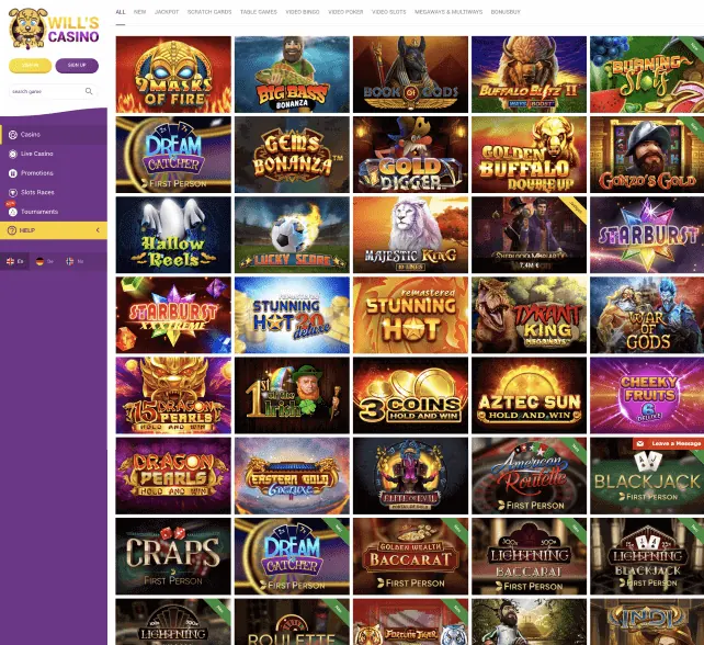 Wills casino games