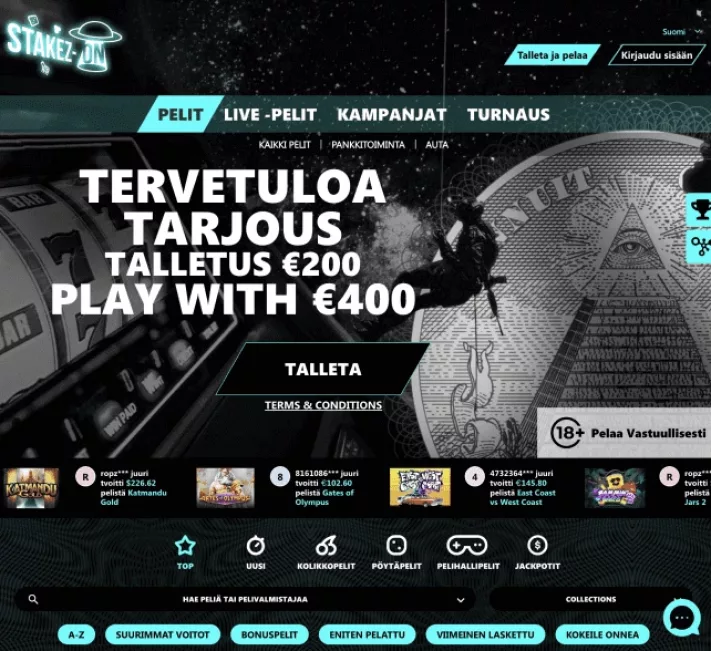 Stakezon Casinon etusivu