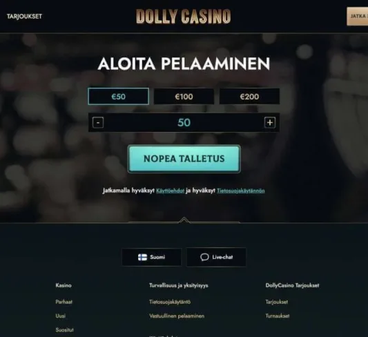 Dolly Casinolle rekisteröityminen