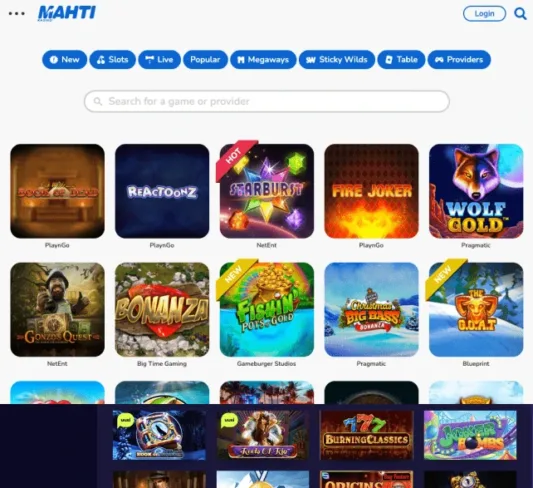 Mahti Casino pelit, kuvankaappaus