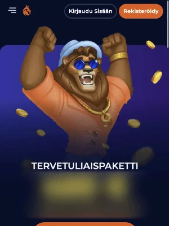 Nine Casino kuvankaappaus etusivusta mobiilisti