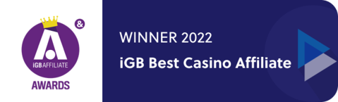 GiG Media bästa casino affiliate utmärkelse badge 2022 på IGB Amsterdam