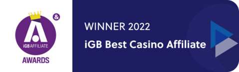 GiG Media bästa casino affiliate utmärkelse badge 2022 på IGB Amsterdam