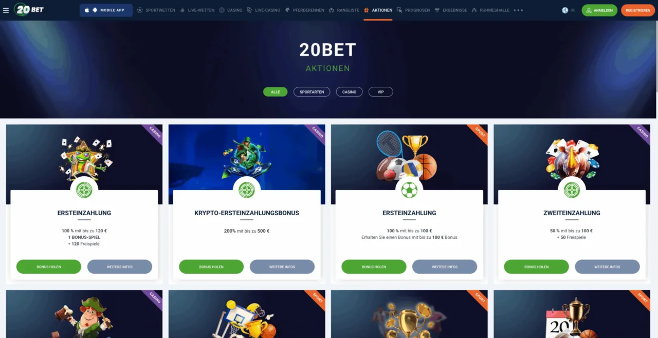 20Bet Bonus